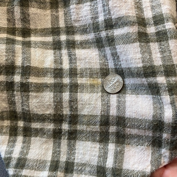 Free People Catch Up with Me Plaid Lightweight Flannel Button Down Shirt Size S - Picture 9 of 15